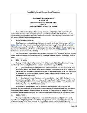 Figure C15.F1. Sample Memorandum of Agreement