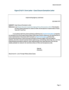 Figure C16.F1. Form Letter - Case Closure Exemption Letter