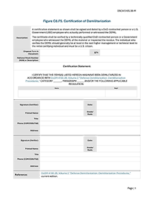 Figure C8.F5. Certification of Demilitarization